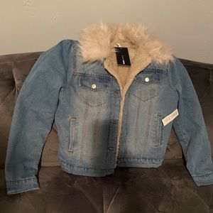 Fashion Nova Faux Fur Jean Jacket